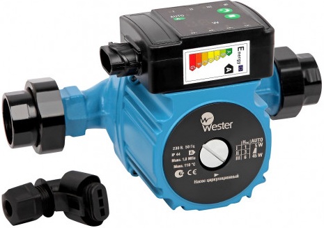 Насос циркуляционный Wester WPE 25-80G с гайками