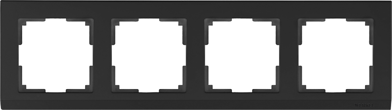 Рамка Werkel Stark (4 поста) черный WL04-Frame-04-black